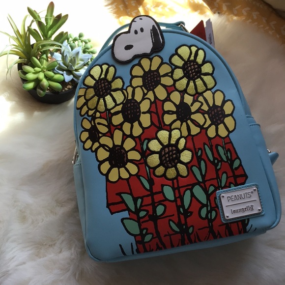 Loungefly Handbags - Loungefly Peanuts Snoopy Floral Mini Backpack